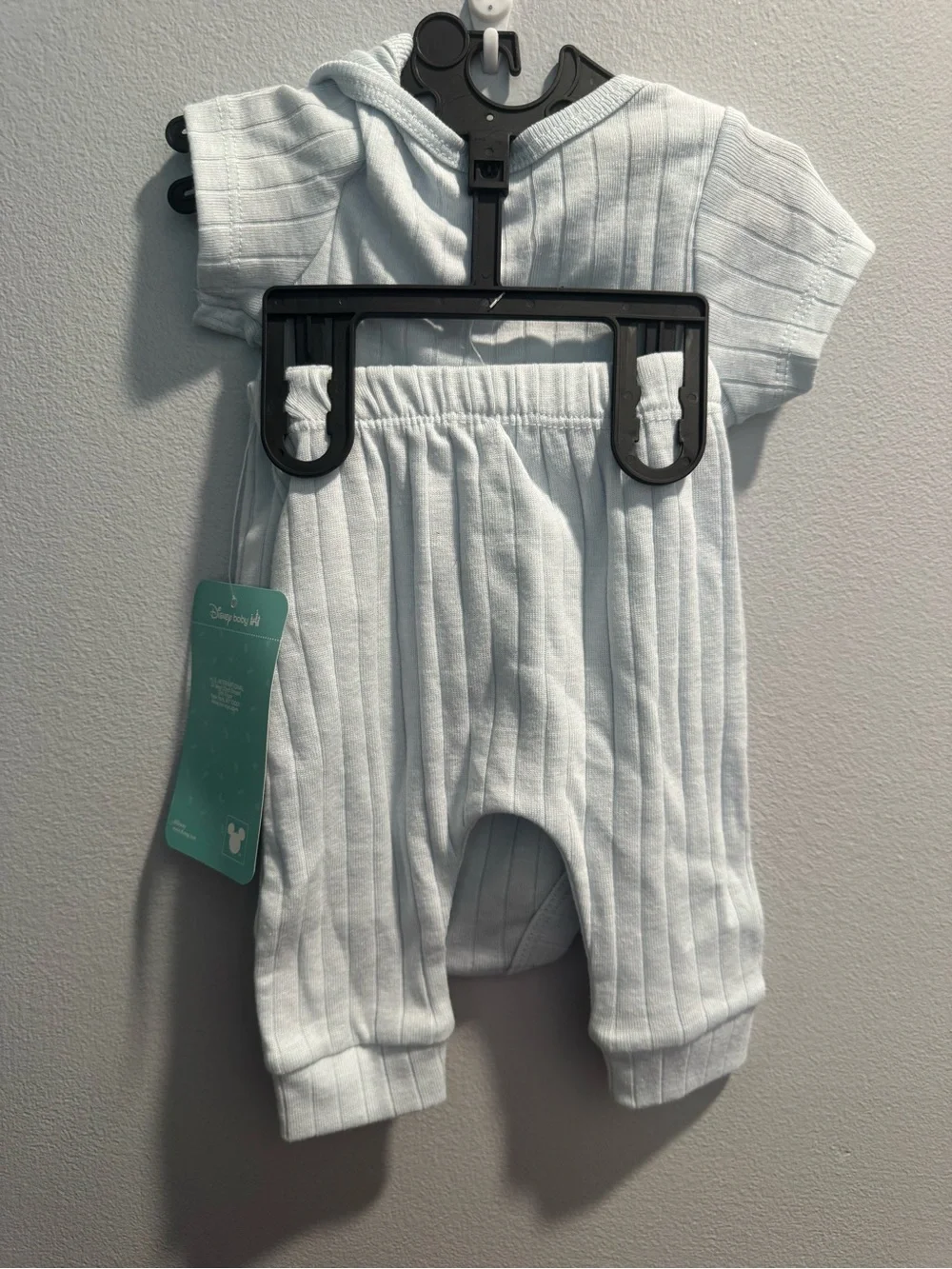 Disney Light Blue Stitch Ribbed Baby One-Piece Bodysuit New size Newborn
